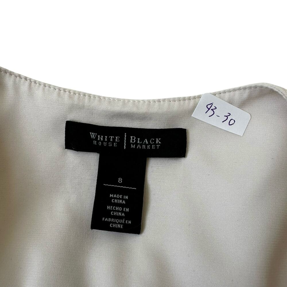 White House Black Market Ivory Lined Vest Blazer Women Size 8 | 43-30 - Picture 4 of 7